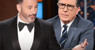 Hollywood supports Stephen Colbert following 'Late Night' cancellation.