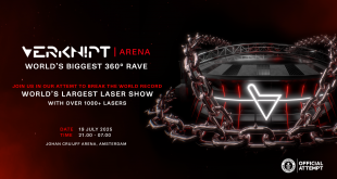 Verknipt's 2025 Arena Event Breaks World Record for Largest Laser Show